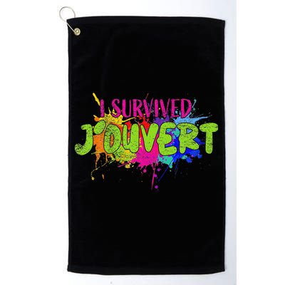 I Survived Jouvert - Caribbean Carnival Paint Splatter Golf Towel