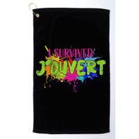 I Survived Jouvert - Caribbean Carnival Paint Splatter Golf Towel