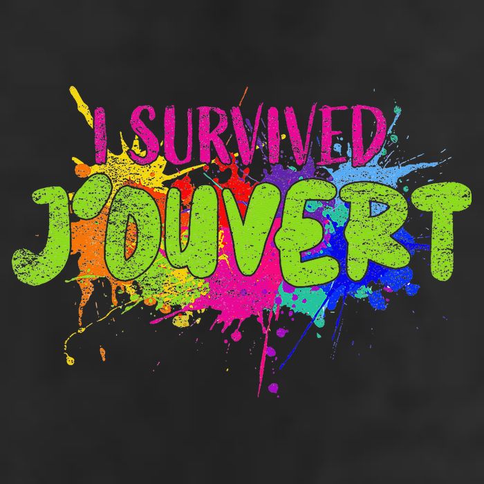 I Survived Jouvert - Caribbean Carnival Paint Splatter Golf Towel