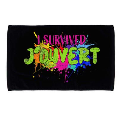 I Survived Jouvert - Caribbean Carnival Paint Splatter Microfiber Hand Towel