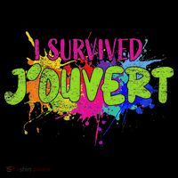 I Survived Jouvert - Caribbean Carnival Paint Splatter Women's V-Neck T-Shirt