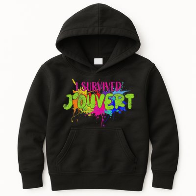 I Survived Jouvert - Caribbean Carnival Paint Splatter Kids Hoodie