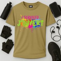 I Survived Jouvert - Caribbean Carnival Paint Splatter Performance Shirt