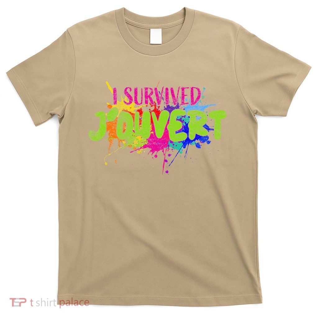 I Survived Jouvert - Caribbean Carnival Paint Splatter T-Shirt