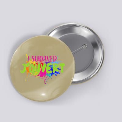 I Survived Jouvert - Caribbean Carnival Paint Splatter Button