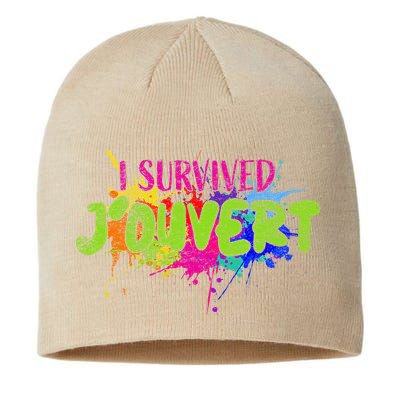 I Survived Jouvert - Caribbean Carnival Paint Splatter Sustainable Beanie