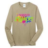 I Survived Jouvert - Caribbean Carnival Paint Splatter Tall Long Sleeve T-Shirt