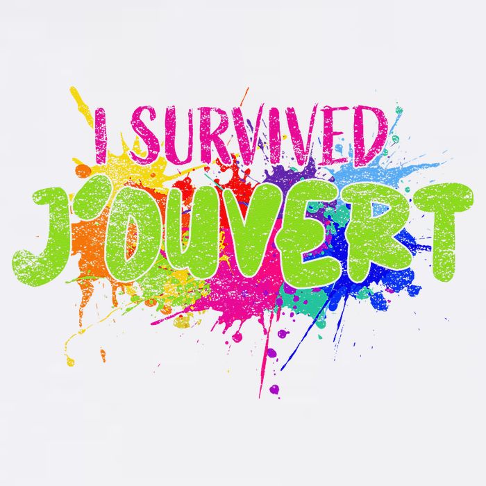 I Survived Jouvert - Caribbean Carnival Paint Splatter Garment-Dyed Sweatshirt