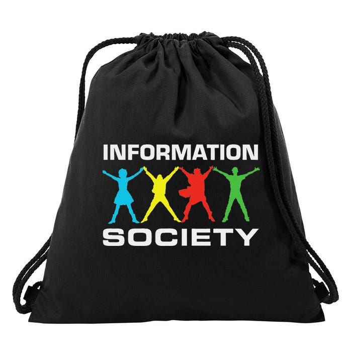 Information Society Jump Drawstring Bag