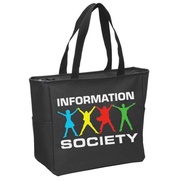 Information Society Jump Zip Tote Bag