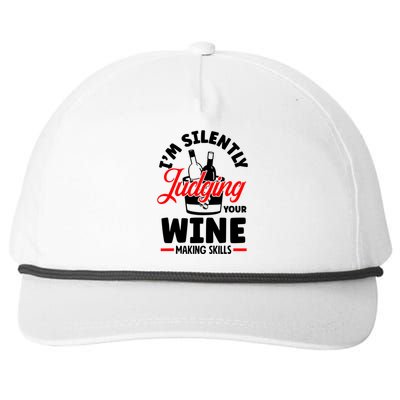 IM Silently Judging Your Wine Snapback Five-Panel Rope Hat