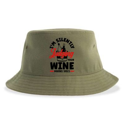 IM Silently Judging Your Wine Sustainable Bucket Hat