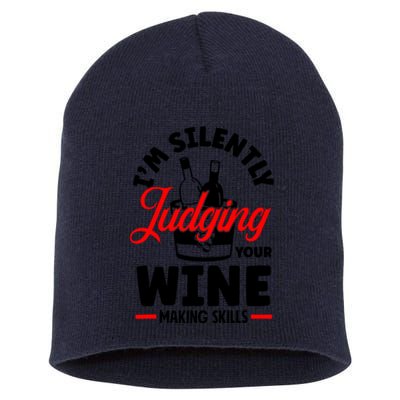 IM Silently Judging Your Wine Short Acrylic Beanie