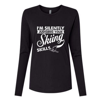 Im Silently Judging Your Skiing Skills Gift Womens Cotton Relaxed Long Sleeve T-Shirt