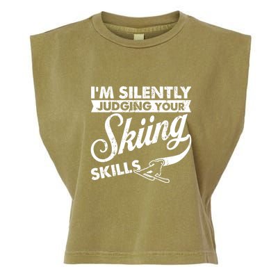 Im Silently Judging Your Skiing Skills Gift Garment-Dyed Women's Muscle Tee