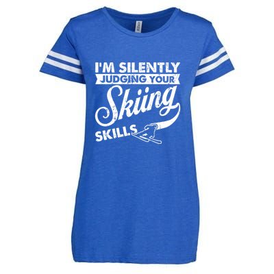 Im Silently Judging Your Skiing Skills Gift Enza Ladies Jersey Football T-Shirt