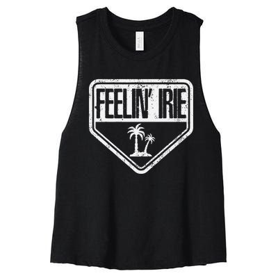 Irie Slang Jamaican Reggae Vibes Women's Racerback Cropped Tank