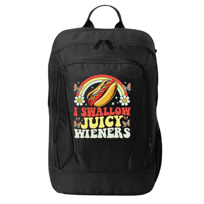 I Swallow Juicy Wiener Funny Inappropriate City Backpack