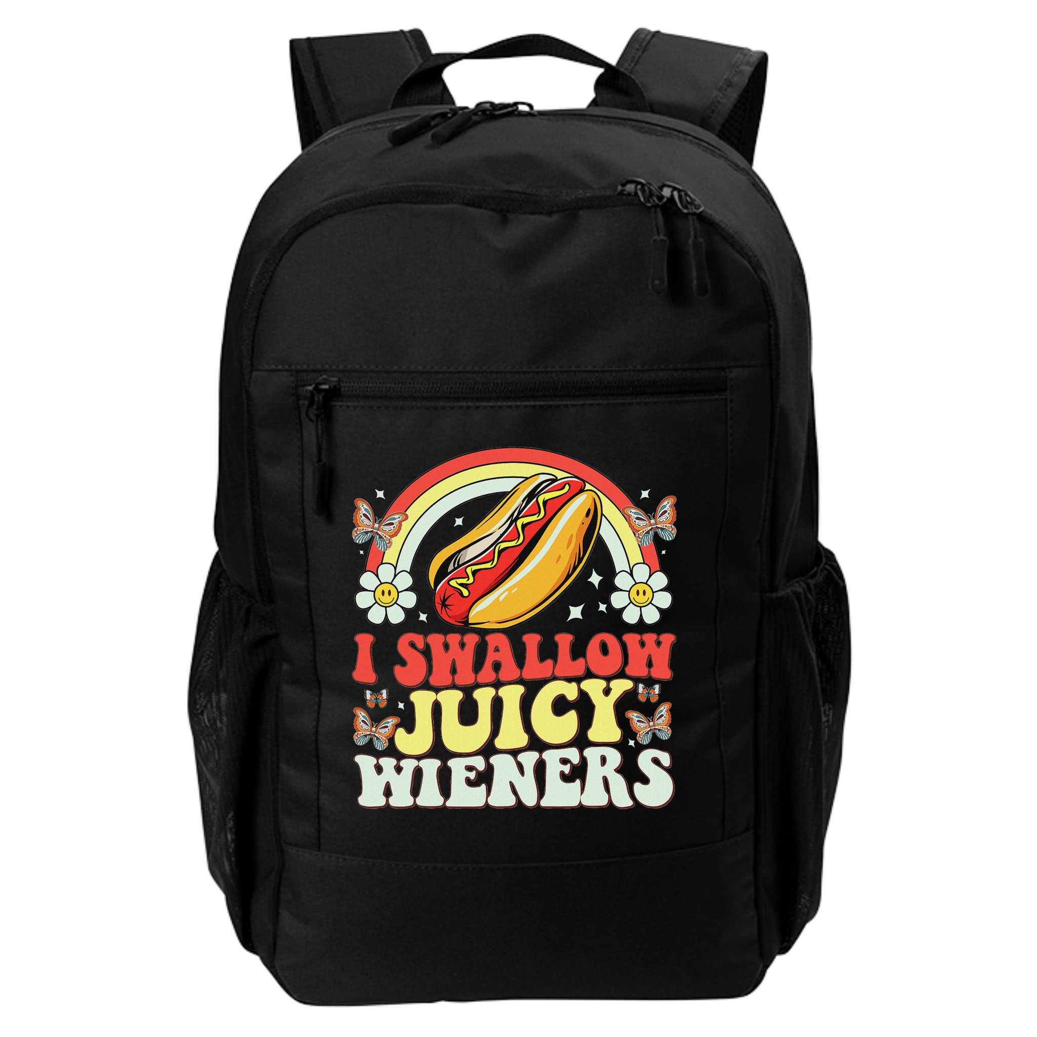 I Swallow Juicy Wiener Funny Inappropriate Backpack