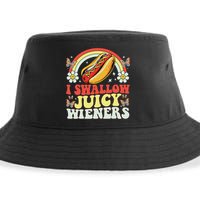 I Swallow Juicy Wiener Funny Inappropriate Sustainable Bucket Hat