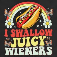I Swallow Juicy Wiener Funny Inappropriate 15oz Campfire Ceramic Mug
