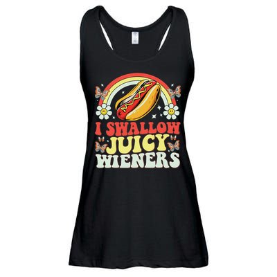 I Swallow Juicy Wiener Funny Inappropriate Ladies Essential Flowy Tank