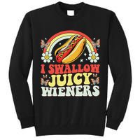 I Swallow Juicy Wiener Funny Inappropriate Tall Sweatshirt