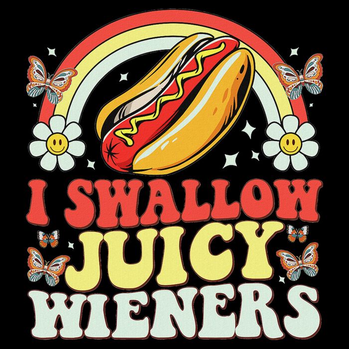 I Swallow Juicy Wiener Funny Inappropriate Tall Sweatshirt