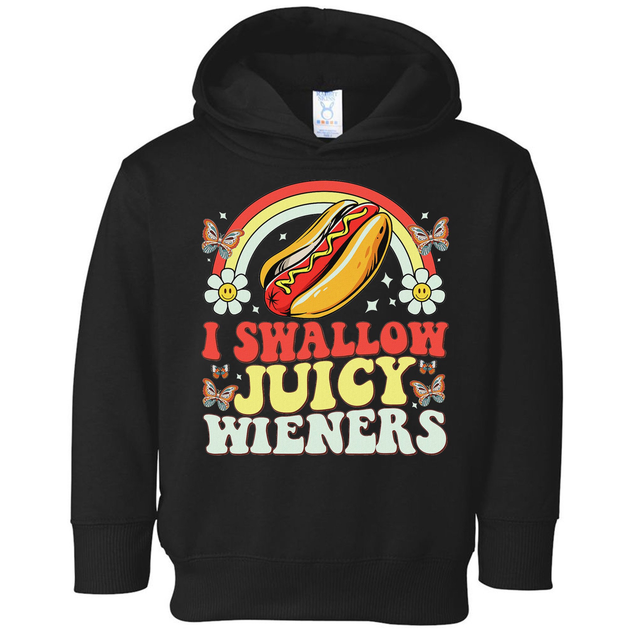 I Swallow Juicy Wiener Funny Inappropriate Toddler Hoodie