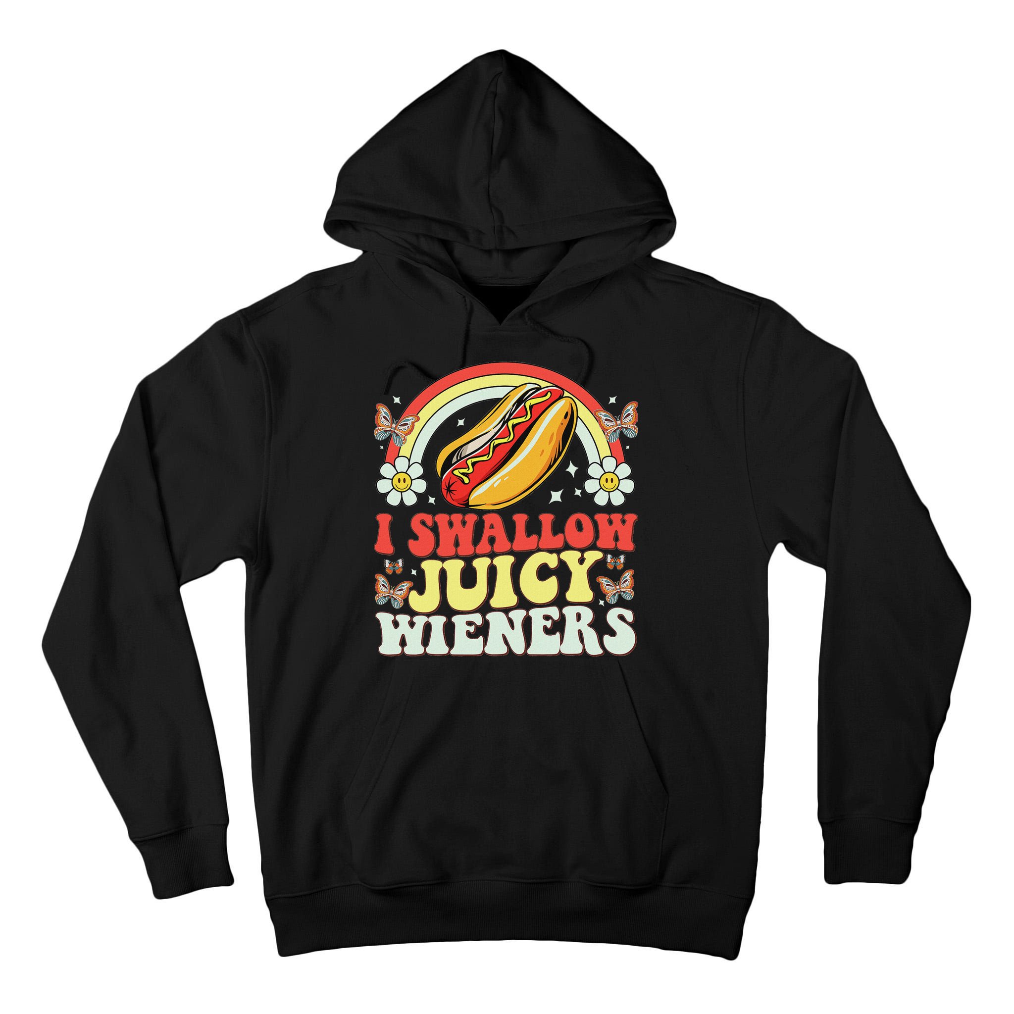 I Swallow Juicy Wiener Funny Inappropriate Tall Hoodie