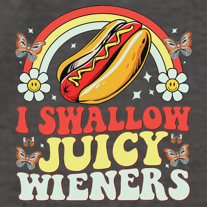 I Swallow Juicy Wiener Funny Inappropriate Vector Backpack