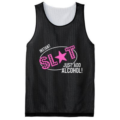 Instant Slut Just Add Alcohol Funny Design Mesh Reversible Basketball Jersey Tank