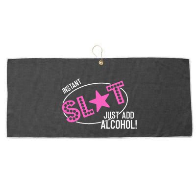 Instant Slut Just Add Alcohol Funny Design Large Microfiber Waffle Golf Towel