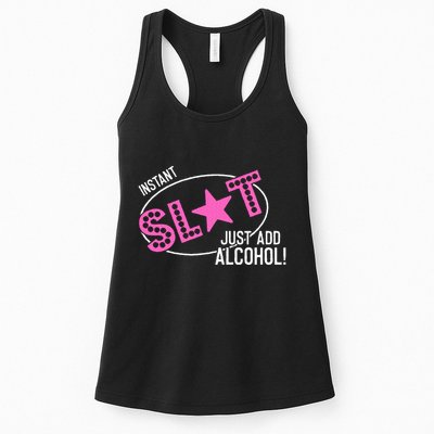 Instant Slut Just Add Alcohol Funny Design Womens Tank Top