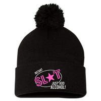 Instant Slut Just Add Alcohol Funny Design Pom Pom 12in Knit Beanie