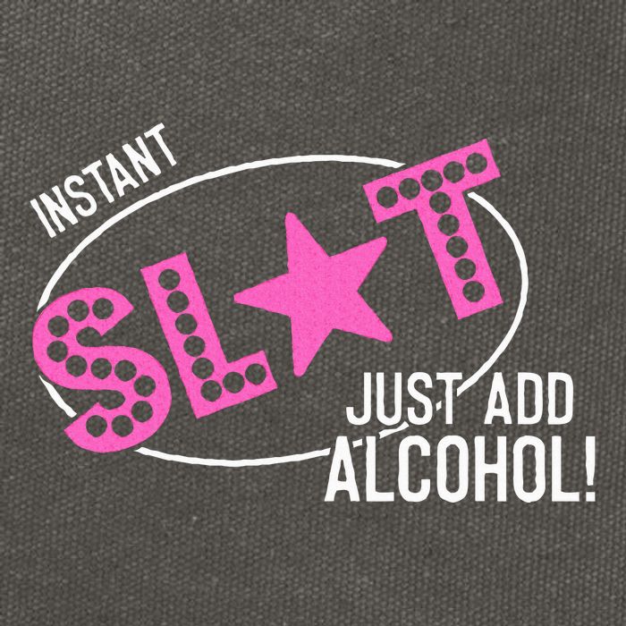 Instant Slut Just Add Alcohol Funny Design Cotton Canvas Backpack