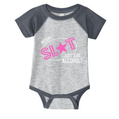Instant Slut Just Add Alcohol Funny Design Infant Baby Jersey Bodysuit