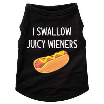 I Swallow Juicy Wieners Funny Joke Doggie Tank