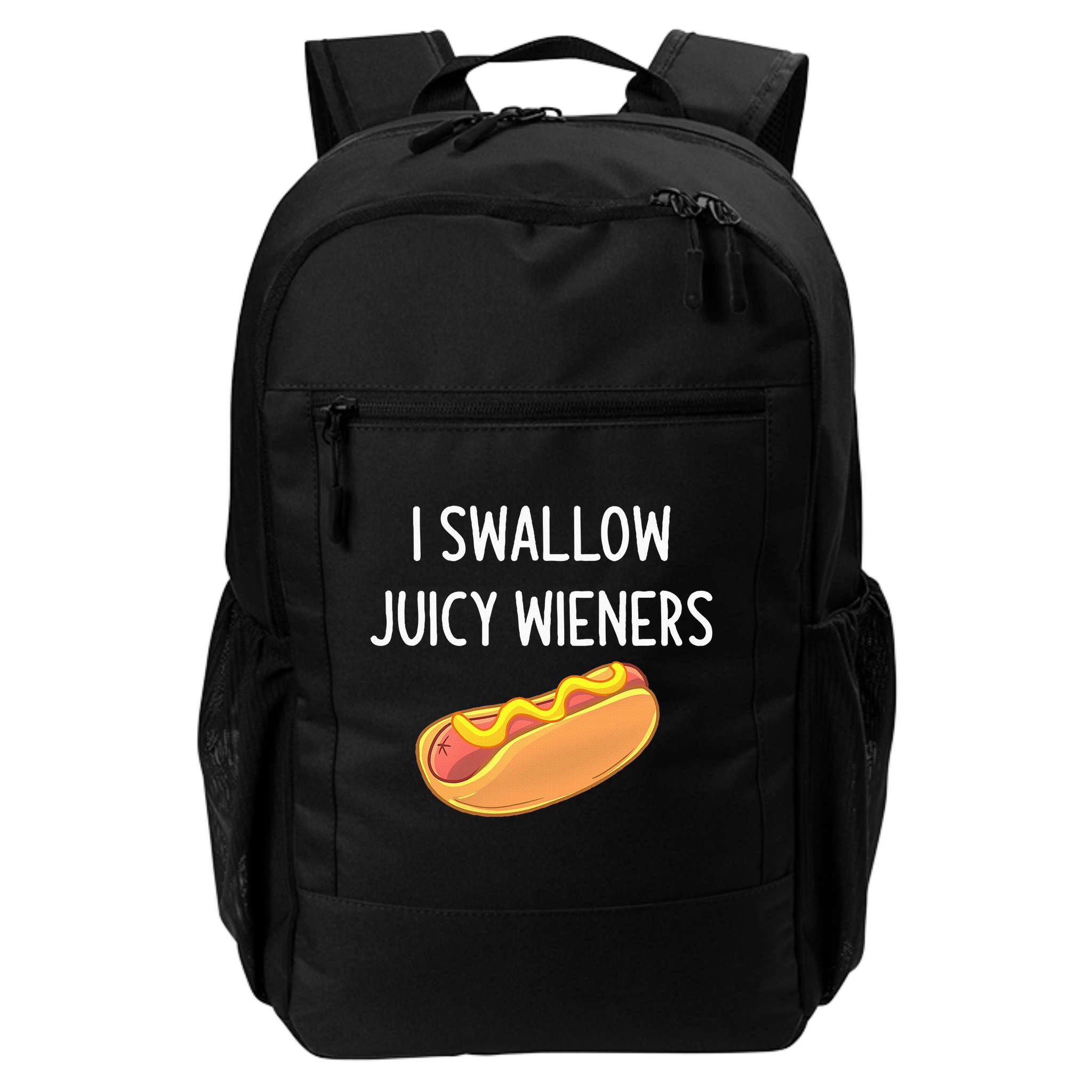 I Swallow Juicy Wieners Funny Joke Backpack