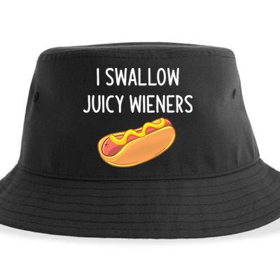 I Swallow Juicy Wieners Funny Joke Sustainable Bucket Hat