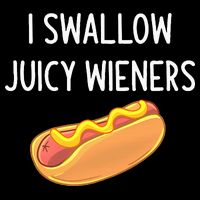 I Swallow Juicy Wieners Funny Joke Drawstring Bag