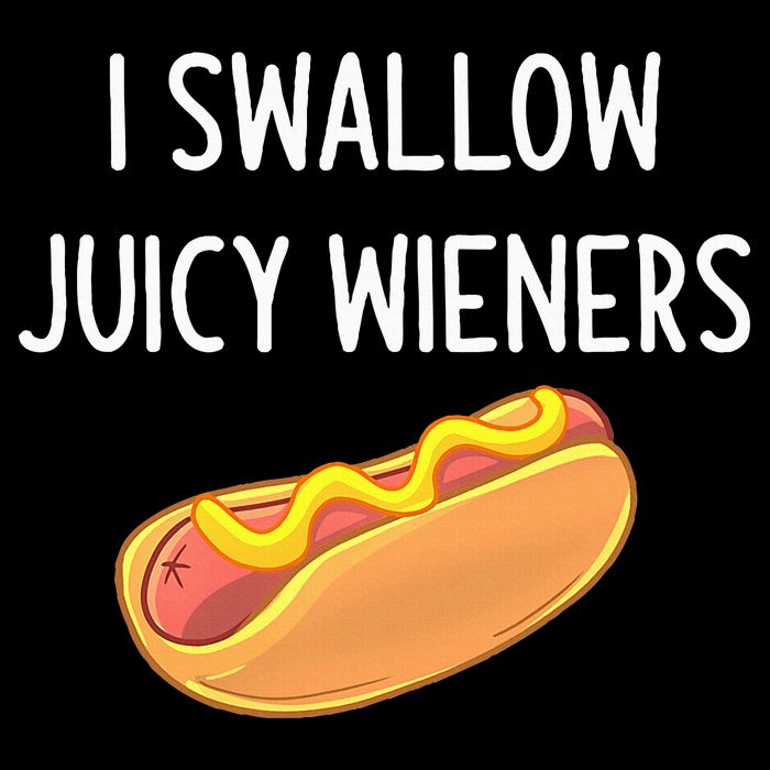 I Swallow Juicy Wieners Funny Joke Flat Bill Trucker Hat
