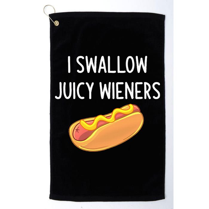 I Swallow Juicy Wieners Funny Joke Golf Towel