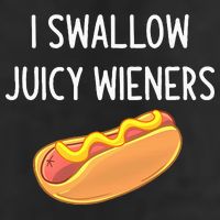 I Swallow Juicy Wieners Funny Joke Golf Towel