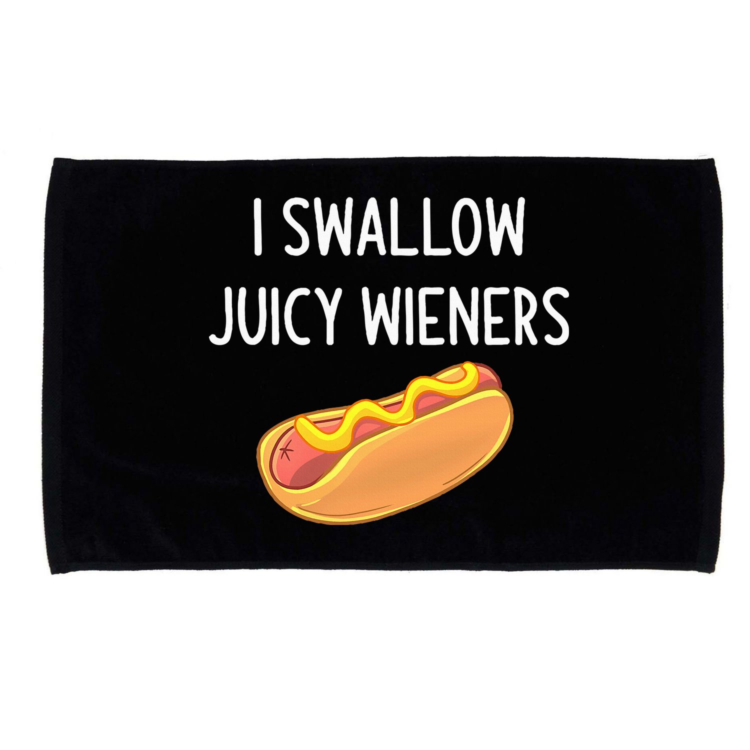 I Swallow Juicy Wieners Funny Joke Microfiber Hand Towel