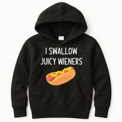 I Swallow Juicy Wieners Funny Joke Kids Hoodie