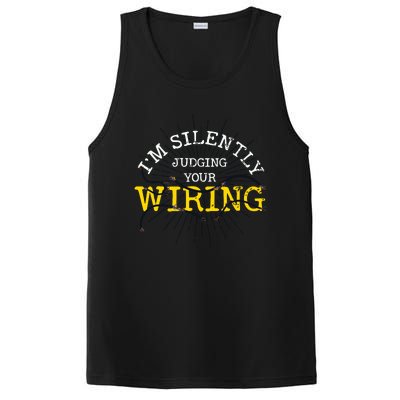 Im Silently Judging Your Wiring Lineman Funny Electrician PosiCharge Competitor Tank