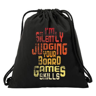 I'm Silently Judging Your Board Games Skills Tabletop Game Drawstring Bag