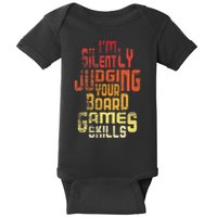 I'm Silently Judging Your Board Games Skills Tabletop Game Baby Bodysuit