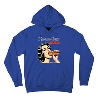 I Swallow Juicy Wieners Funny Joke Hot Dog Pun Meaningful Gift Hoodie